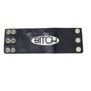 Funk Play USA B*tch Wrist Band Wallet Women's Black & Silver Snap Shut Collect